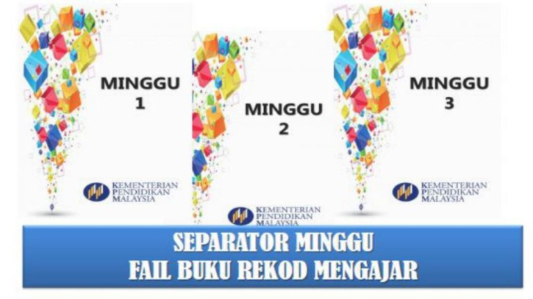Separator Mingguan Fail Buku Rekod Mengajar Profesional Edition