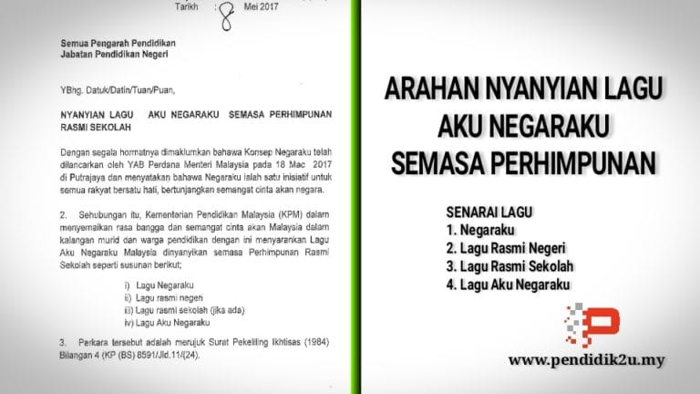 Arahan Nyanyian Lagu Aku Negaraku