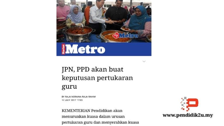 JPN dan PPD diberi kuasa buat keputusan pertukaran guru