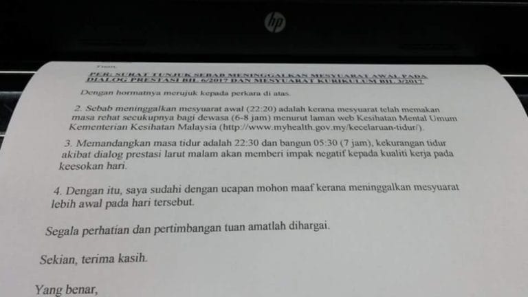Keluar mesyuarat awal, guru diarah beri surat tunjuk sebab