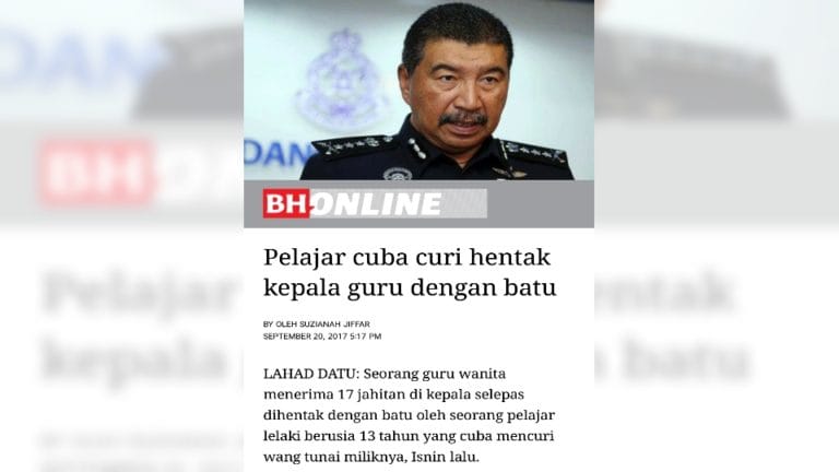 Pelajar Hentak Guru Dengan Batu Ketika Solat