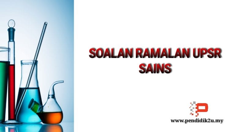 Soalan Ramalan UPSR 2017 Sains