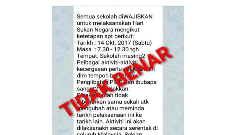 Viral Sambutan Hari Sukan Negara Tidak Benar