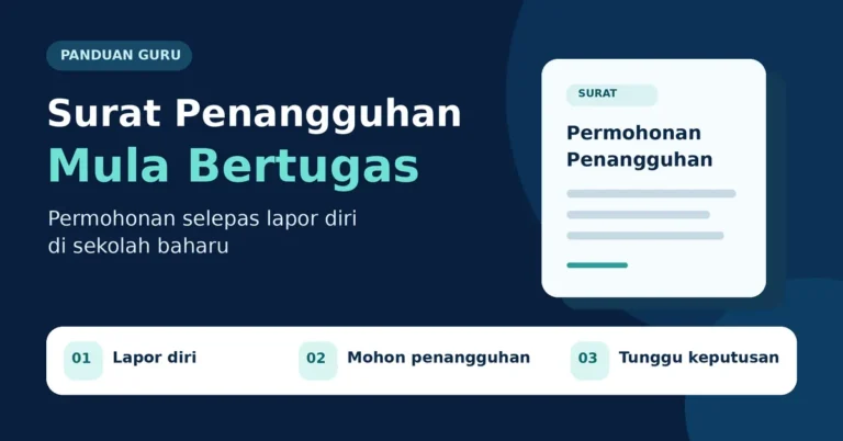 Surat Penangguhan Mula Bertugas Guru: Contoh Selepas Lapor Diri