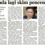 Tiada lagi skim pencen