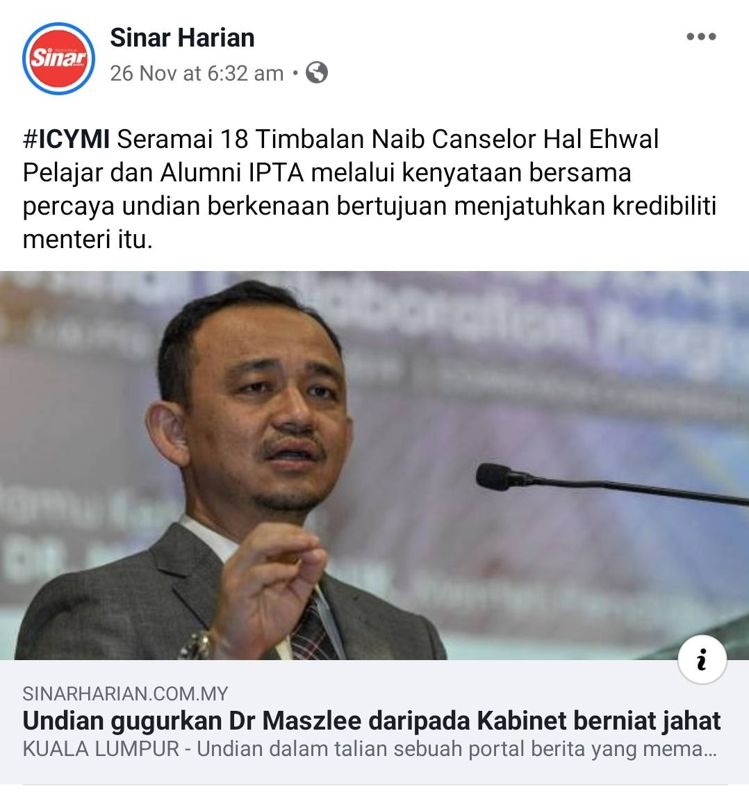 Sokong menteri pendidikan