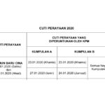 cuti sekolah raya cina 2020