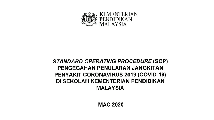 SOP Pencegahan Penularan Jangkitan Penyakit Coronavirus 2019 (COVID-19) Di Sekolah KPM