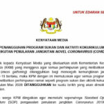 aktiviti sukan ditangguh