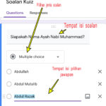 buat soalan guna google form