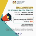 semak keputusan spm guna sms