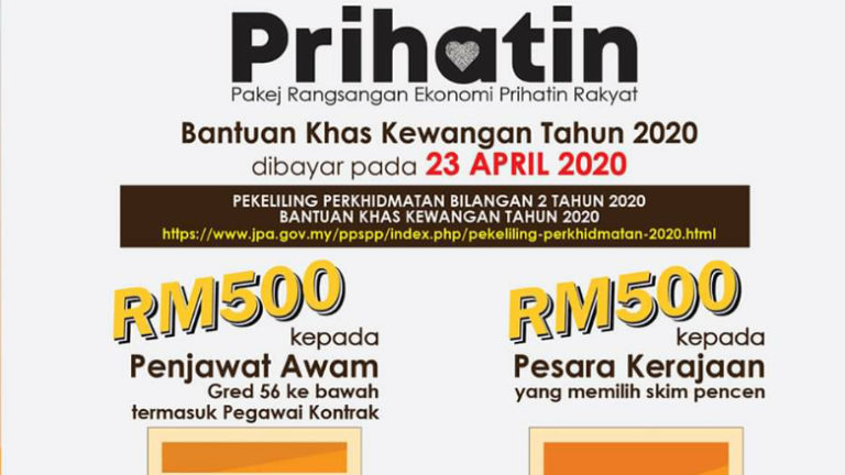 Bantuan Khas RM500 Dibayar 23 April 2020