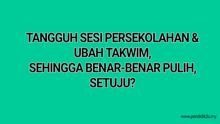 Cadangan: Tangguh sesi persekolahan sehingga benar-benar pulih