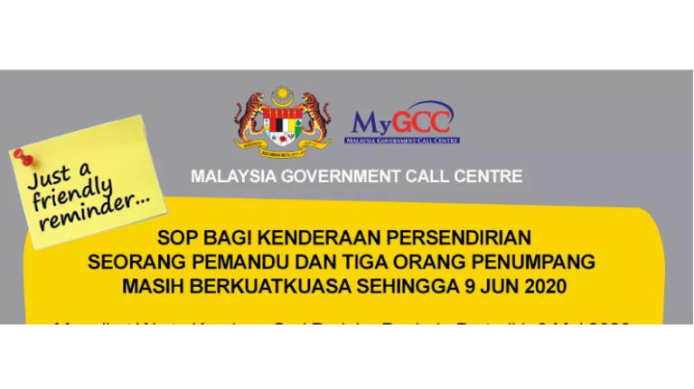 SOP 4 Orang 1 Kereta Masih Berjalan