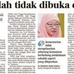 Sekolah tidak dibuka esok