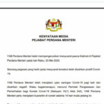 perdana menteri dikuarantin
