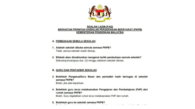 Bolehkah guru ke sekolah semasa PKPB?
