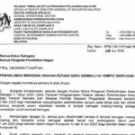 arahan kembali ke tempat bertugas