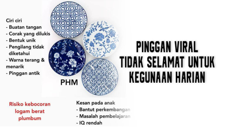 Pinggan viral bahaya, tidak selamat untuk kegunaan harian
