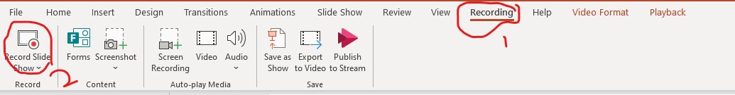 cara record powerpoint