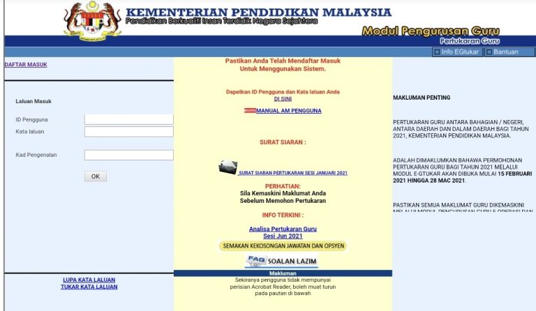 Permohonan eGtukar 2021 dibuka 15 Feb hingga 28 Mac