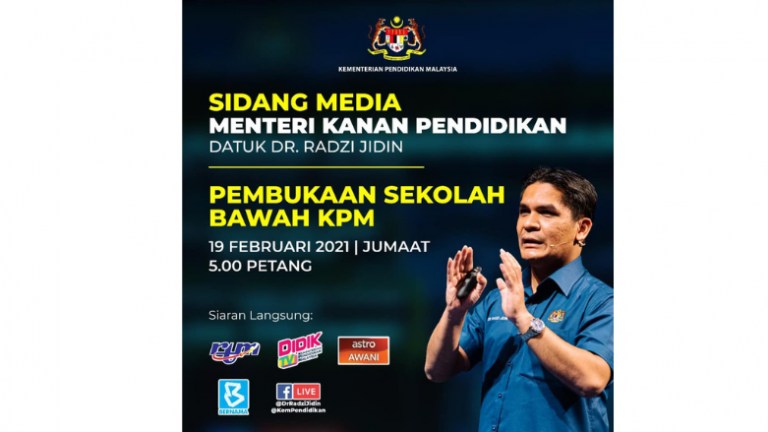 Sidang Media Pembukaan Sekolah Bawah KPM