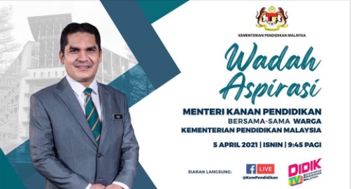 Wadah Aspirasi Menteri Kanan Pendidikan 9.45 Pagi Ini
