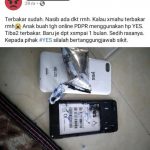 Handphone terbakar semasa pdpr
