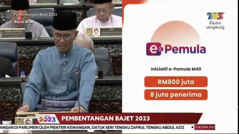 Kredit e-Dompet RM100 untuk M40 berpendapatan tahunan dibawah RM100 Ribu