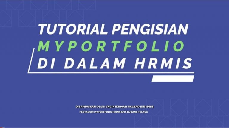 Tutorial pengisian MyPortfolio di dalam HRMIS