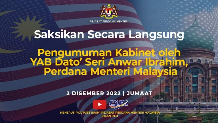 Live: Pengumuman Kabinet Perdana Menteri Anwar Ibrahim