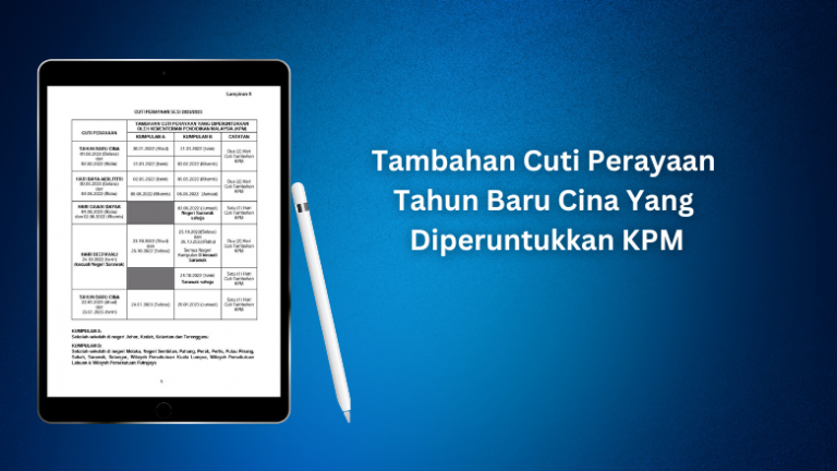 Tambahan Cuti Perayaan Tahun Baru Cina Yang Diperuntukkan KPM