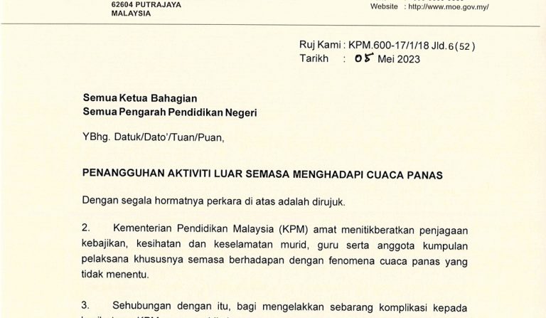 Penangguhan Aktiviti Luar Semasa Musim Panas