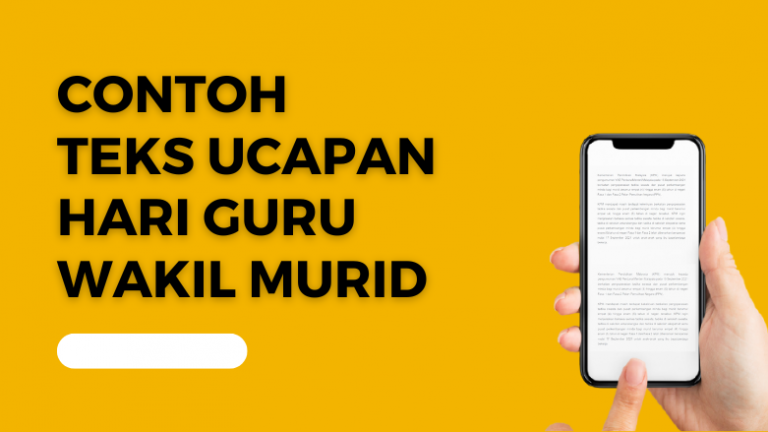 Teks Ucapan Hari Guru Wakil Murid