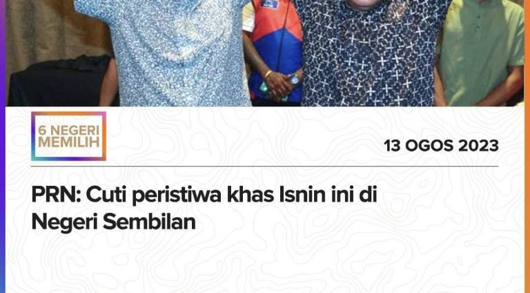 Negeri Sembilan Cuti Isnin Ini