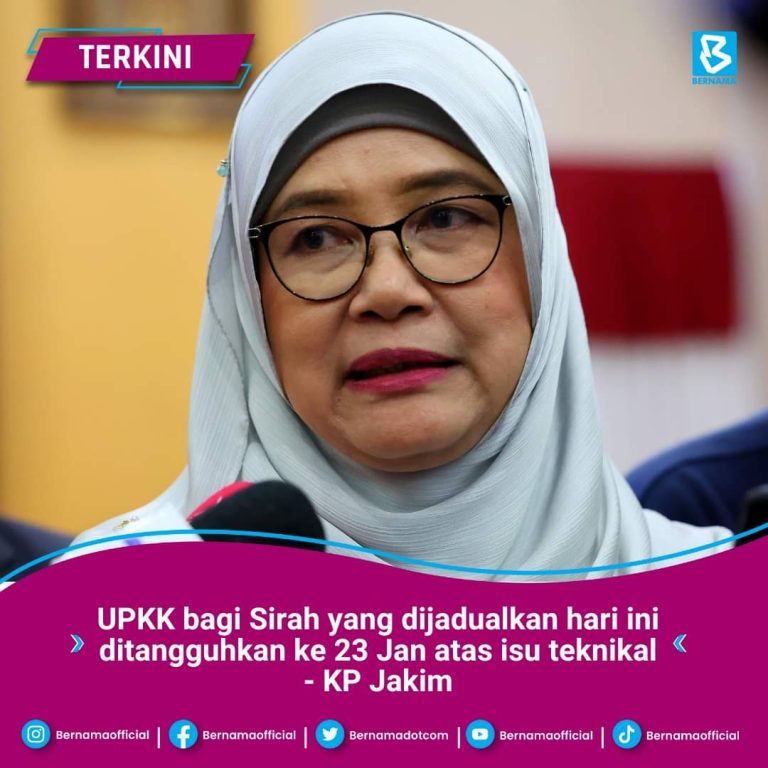 UPKK Sirah Yang Dijadual Hari Ini Ditangguhkan