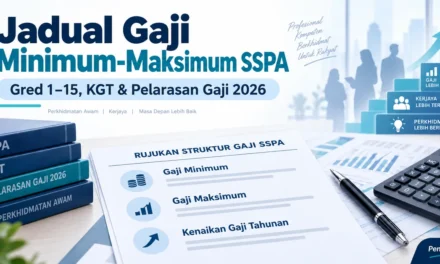 Jadual Gaji Minimum Maksimum SSPA: Gred 1–15, KGT dan Pelarasan Gaji 2026