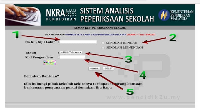 Saps Ibu Bapa Semak Keputusan Peperiksaan