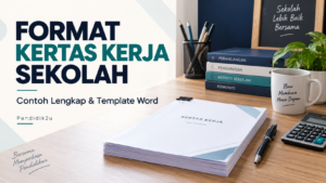 Format kertas kerja sekolah dengan contoh lengkap dan template Word boleh edit