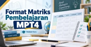 Ilustrasi Format Matriks Pembelajaran Tahun 4 MPT4 dan panduan guru