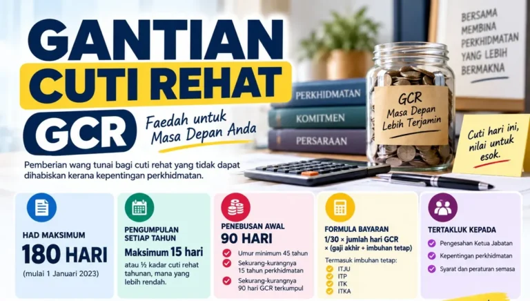 Gantian Cuti Rehat (GCR): Cara Kira, Had 180 Hari dan Penebusan Awal