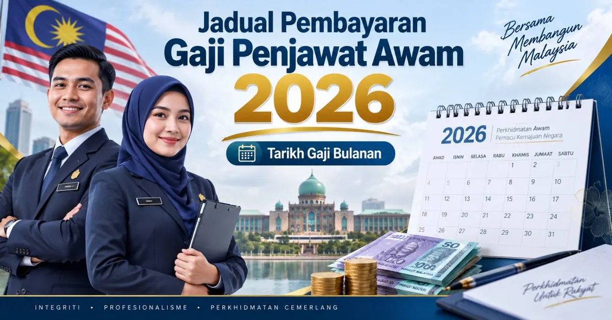 Jadual Pembayaran Gaji Penjawat Awam 2026: Tarikh Setiap Bulan