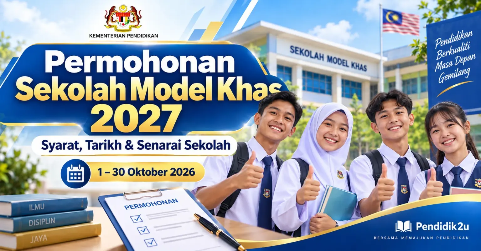 Permohonan Sekolah Model Khas 2027, syarat dan tarikh 1 hingga 30 Oktober 2026