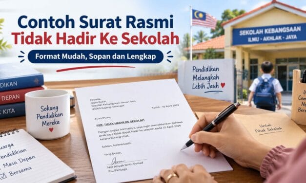 Contoh Surat Rasmi Tidak Hadir ke Sekolah