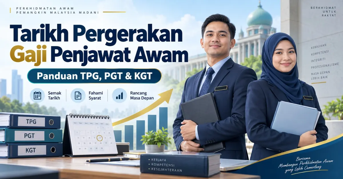 Tarikh Pergerakan Gaji Penjawat Awam: Jadual, TPG, PGT dan KGT