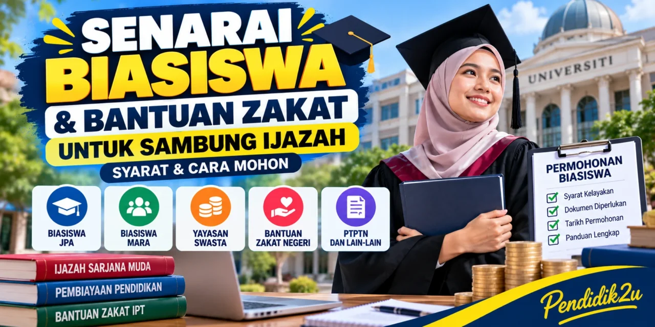 Senarai Biasiswa dan Bantuan Zakat untuk Sambung Ijazah: Syarat & Cara Mohon
