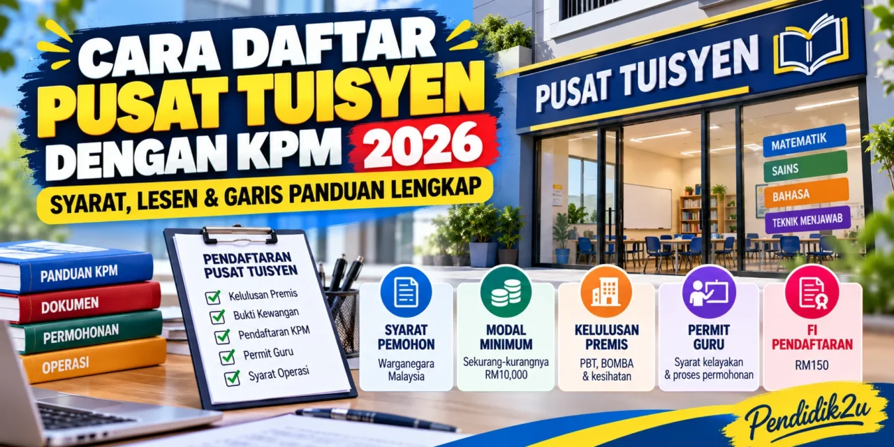 Cara Daftar Pusat Tuisyen dengan KPM: Syarat dan Garis Panduan 2026