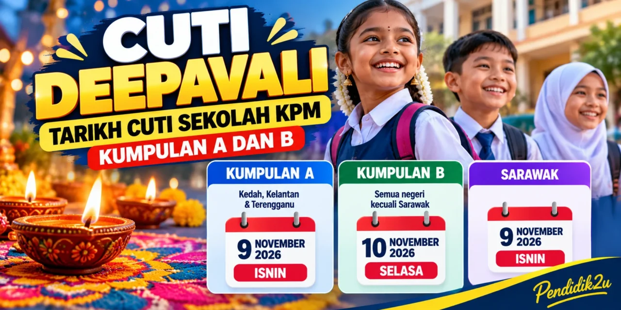 Cuti Deepavali 2026: Tarikh Cuti Sekolah KPM Kumpulan A dan B