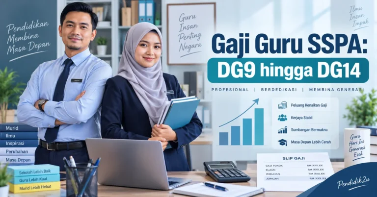 Gaji Guru SSPA: Jadual Gaji DG9, DG10, DG12, DG13, DG14, KGT dan Elaun