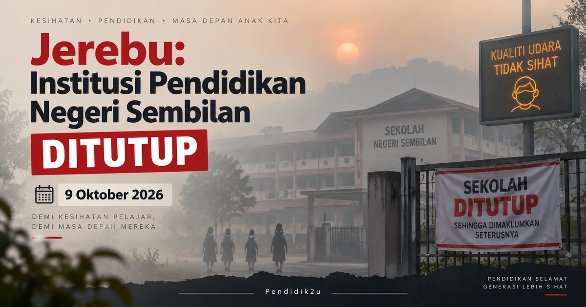Jerebu Negeri Sembilan: Sekolah Kawasan IPU Lebih 180 Ditutup 9 Oktober